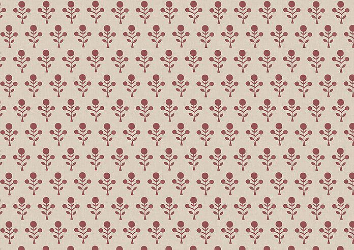 Emily Bond Hawthorn, Swiss Red - Roller Blind - Image 6